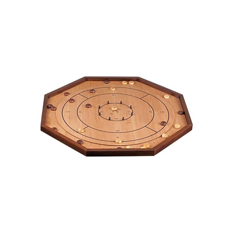 Jeu de Crokinole en bois, jeu de société classique