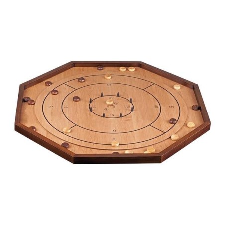 Jeu de Crokinole en bois, jeu de société classique