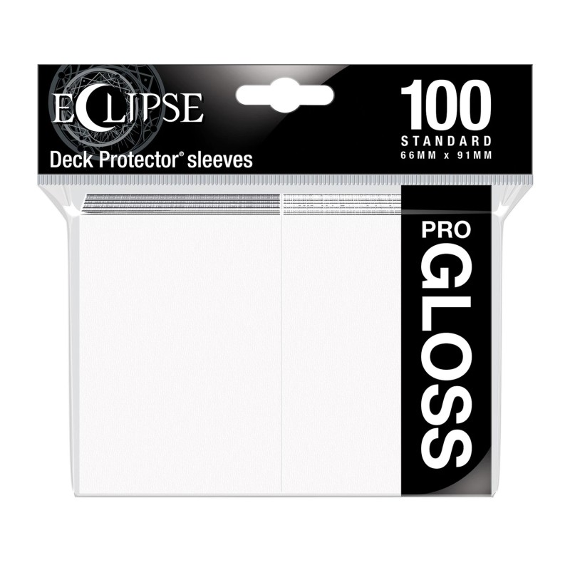Eclipse Gloss White Deck Protector Sleeves Standard (100)
