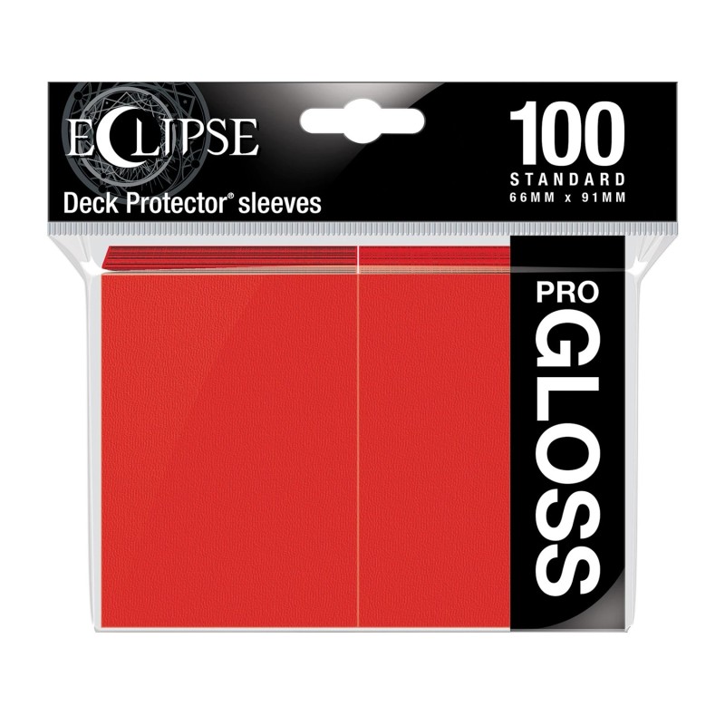 Eclipse Gloss Red Deck Protector Sleeves Standard (100)