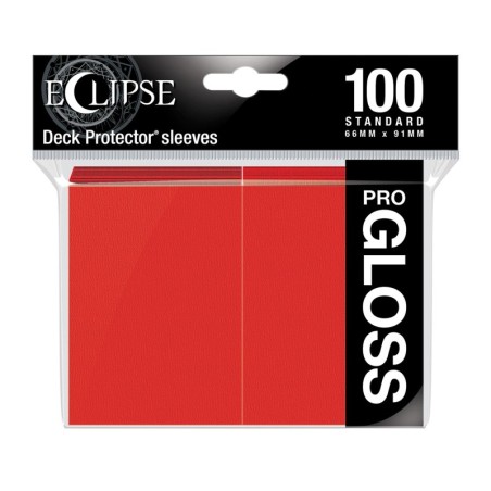 Eclipse Gloss Red Deck Protector Sleeves Standard (100)