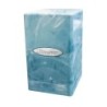 Satin Tower Deck Box - Marble Light Blue, White