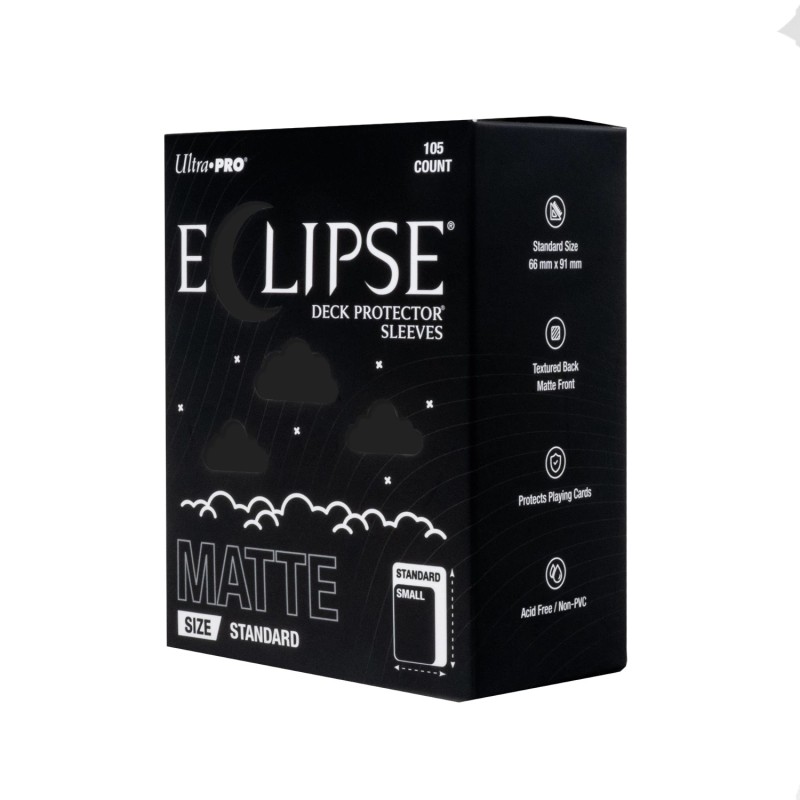 ECLIPSE Matte Black Deck Protector Sleeves Standard (105)