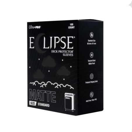 ECLIPSE Matte Black Deck Protector Sleeves Standard (105)