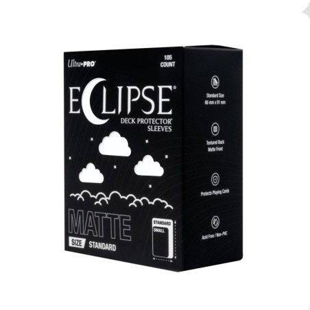 ECLIPSE Matte White Deck Protector Sleeves Standard (105)
