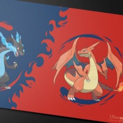 Pokémon - Mega Charizard X & Y Playmat