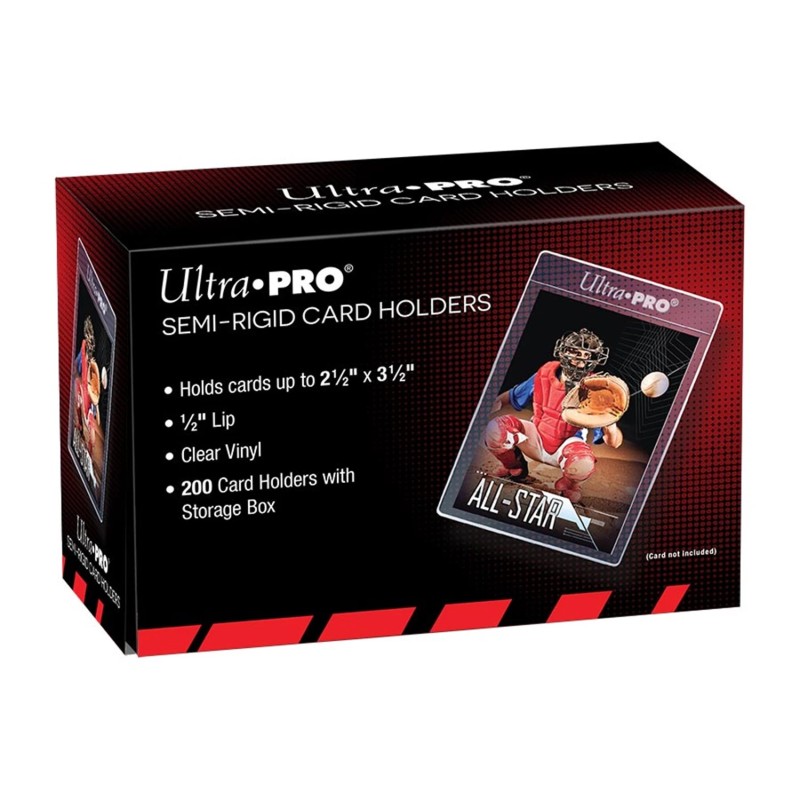 Semi-Rigid 1/2" Lip Card Holders mit Box (200)