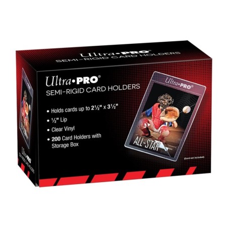 Semi-Rigid 1/2" Lip Card Holders mit Box (200)