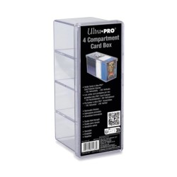 4-Compartment Clear Card Box (Up to 240 Cards)