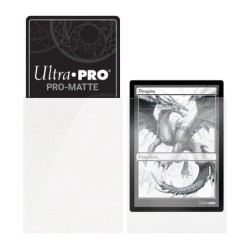 PRO-Matte White Deck Protector Sleeves Standard (50)