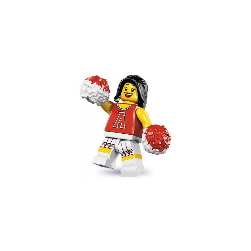 LEGO Minifiguren Serie 8 8833 Rote Cheerleaderin