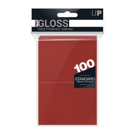 PRO-Gloss Red Deck Protector Sleeves Standard (100)
