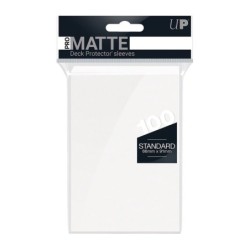 PRO-Matte White Deck Protector Sleeves Standard (100)