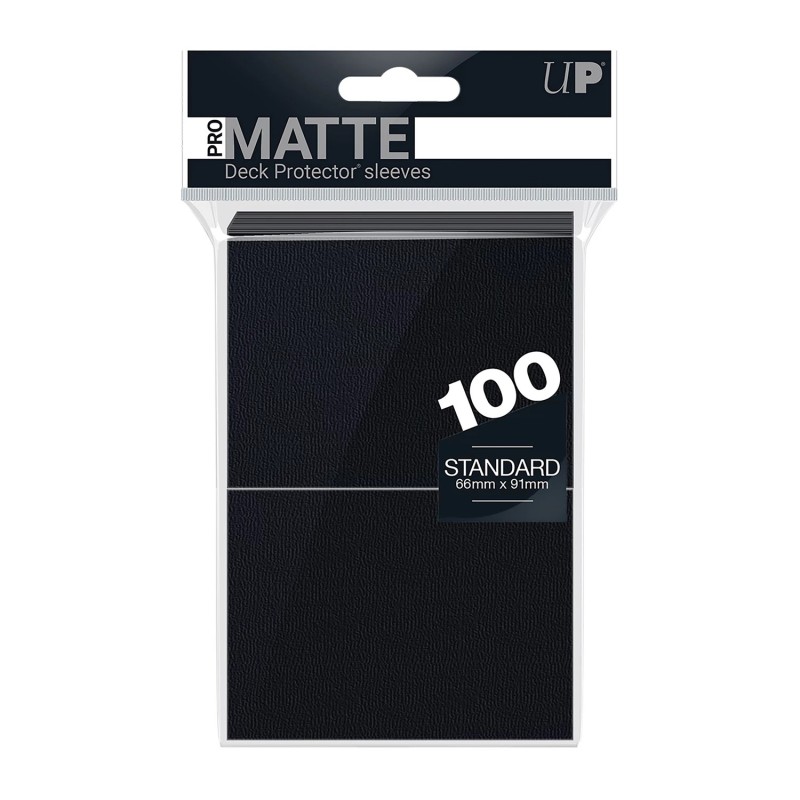PRO-Matte Black Deck Protector Sleeves Standard (100)