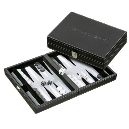 Backgammon grigio - Tinos - piccolo - similpelle - magnetico