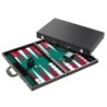 Backgammon vert - tournois - similicuir