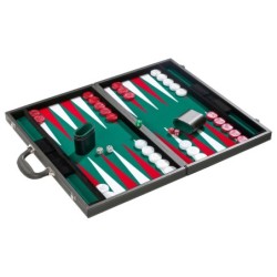 Backgammon grün, Turnier, Kunstleder