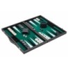 Backgammon - noir - vert - grand - similicuir