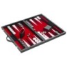 Backgammon rouge - moyen - similicuir