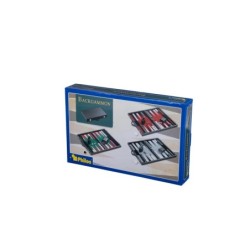 Backgammon grün, medium, Kunstleder