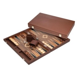 Backgammon Polyegos, gross, Kunstleder