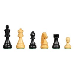 Schachfig. Arcadius, KH 95mm, schwarz natur, gewichtet