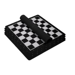 Échiquier enroulable - case 55mm - noir blanc