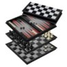 Set d'échecs-Backgammon-Dames - case 37mm
