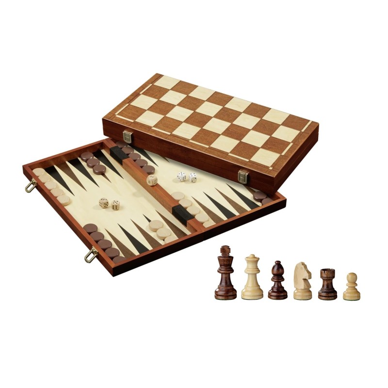 Set scacchi-backgammon-dama - casella 40mm