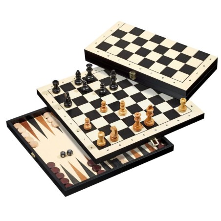 Set scacchi-backgammon-dama - casella 44mm