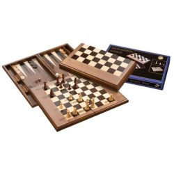 Set d'échecs-Backgammon-Dames - case 50mm