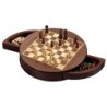 Coffret d'échecs rond - case 25mm - magnétique