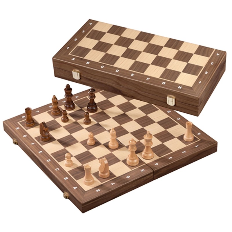 Schachkassette, Feld 43mm, mit Randbeschriftung