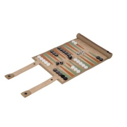 Backgammon, voyage, enroulable, similicuir
