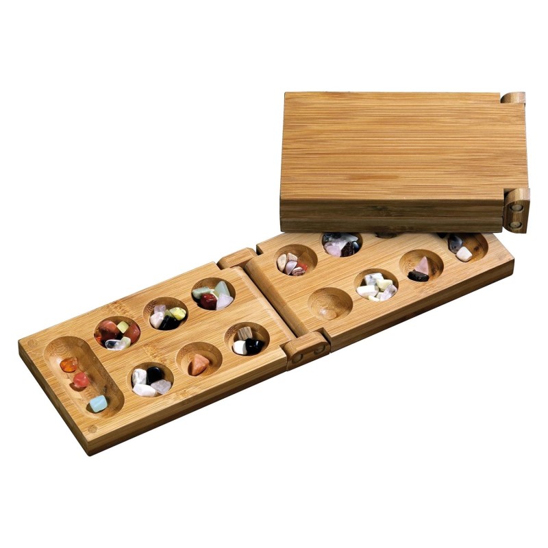 Awalé de voyage pliable, bambou