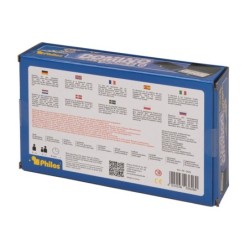 Domino, Doppel 6, in Box aus Walnussoptik