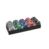 100 fiches da poker con supporto in plastica