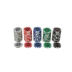 100 fiches da poker con supporto in plastica