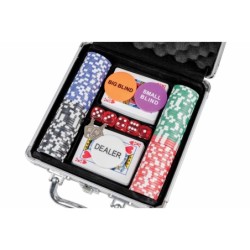 Mallette de poker, 100 jetons de poker dans une mallette en