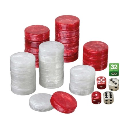 Backgammon Pions - grand - 34x10mm
