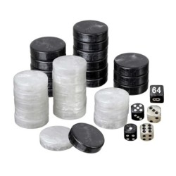 Backgammon Pions - moyen - 28x8mm