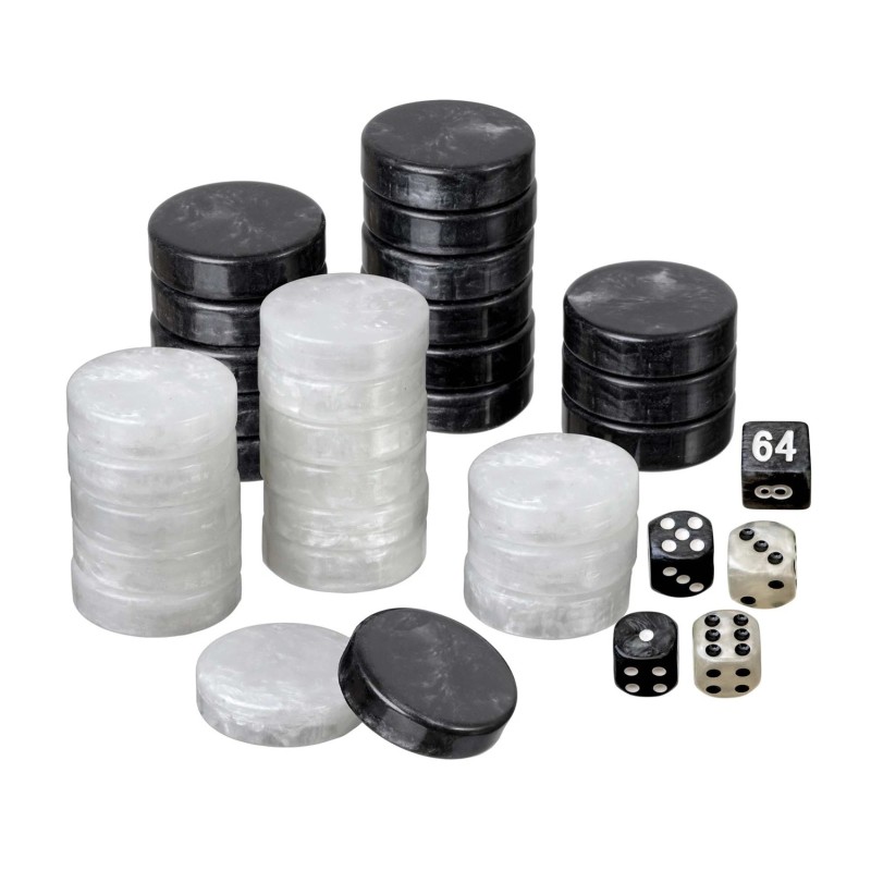 Backgammon Pions - moyen - 28x8mm