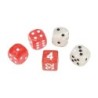 Würfel-Set für Backgammon, Kunststoff, rot und weiss