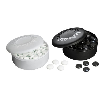 Pions de Go de verre, set noir/blanc