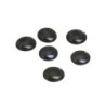 Pions de Go de verre, set noir/blanc