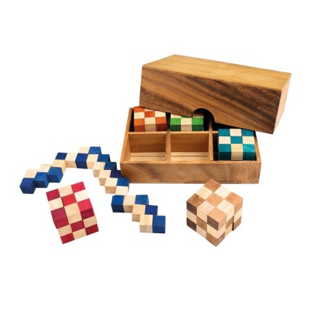 Le Cube Serpent, boîte en bois, 6 pièce