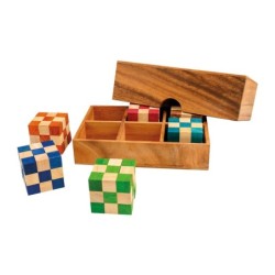 Le Cube Serpent, boîte en bois, 6 pièce