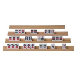Porta tessere in legno, set da 4, 35 cm