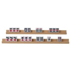Porta tessere in legno, set da 4, 35 cm