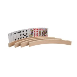Spielkartenhalter aus Holz, 4er Set, 35cm